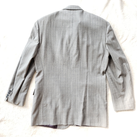 Gray Wool Pinstripe Summer Suit - Picture 6 of 11